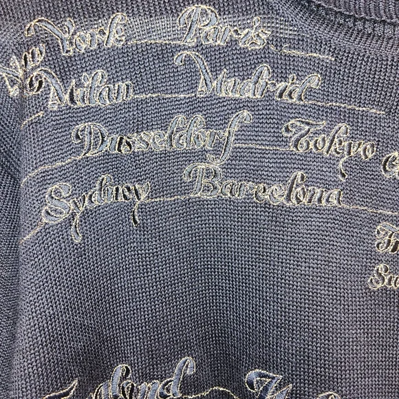 Vintage Stephanie by Suzelle Navy Wool Blend Dress Size M Destinations Details - Picture 8 of 12